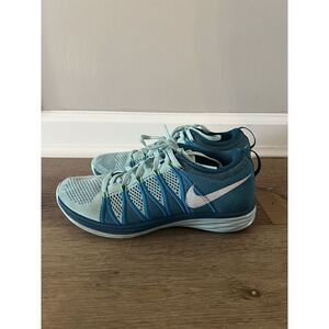 Nike Shoes Flyknit LUNAR2 Running Women’s 7.5 Glacier Ice Turquoise 620658 414